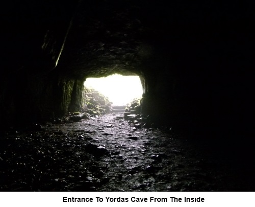 The entrance to Yordas Cave from the inside