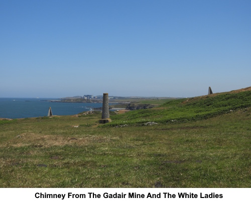 Chimney from the Gadair Mine and the 'White Ladies'