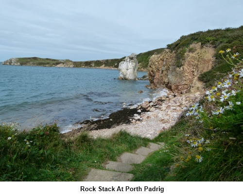Rock stack at Porth Padrig