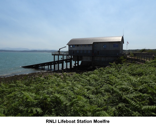 RNLI lifeboat station near Moelfre.