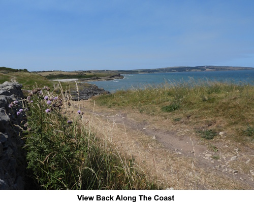 View back along the coast.