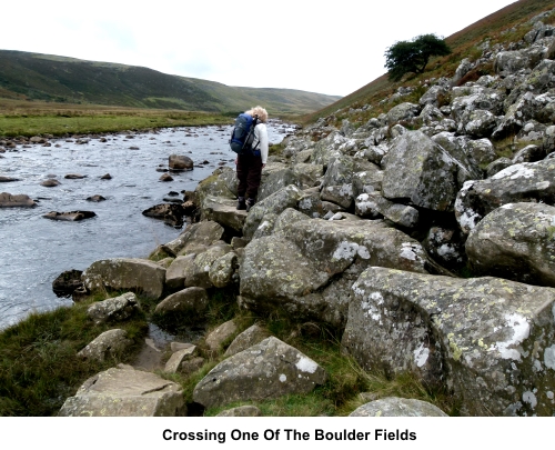 Crossing a boulder field