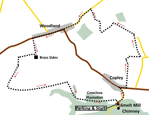 Gaunless Valley and Woodland sketch map