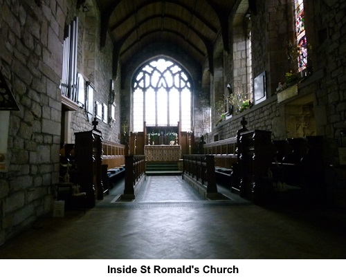 Inside Romaldkirk Church.