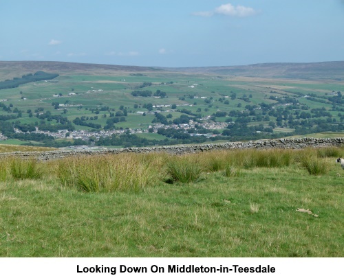 View down to Middleton-in-Teesdale.