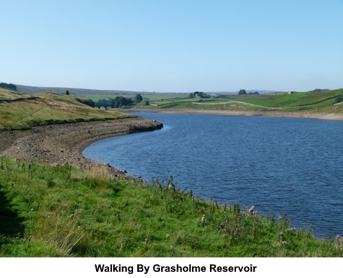 Walking by Grassholme Reservoir.