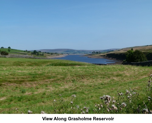 View along Grassholme Reservoir.