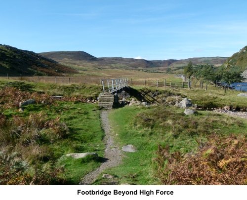 Footbridge beyond High Force