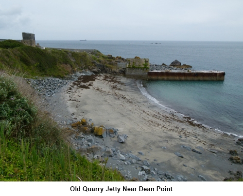 Old quarry jetty near Dean Point