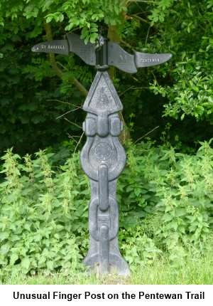 Unusual fingerpost on the Pentewan trail