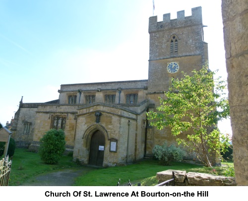 Church of St. Lawrence at Bourton-on-the-Hill.
