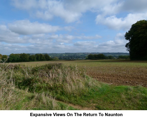 Expansive views on the return to Naunton.