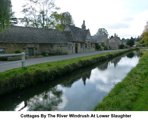 Cottages by the River Windrush at Lower Slaughter.