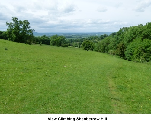 View climbing Shernberrow Hill