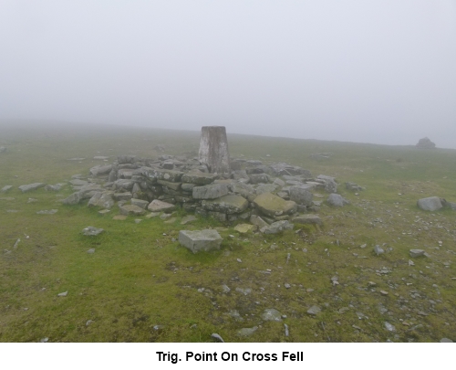 The trig. point on Cross Fell