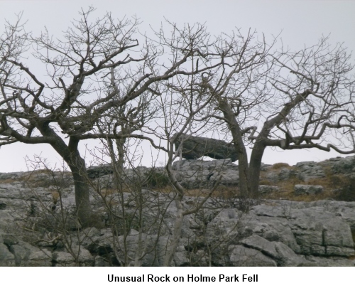 Unusual rock formation on Holme Park Fell