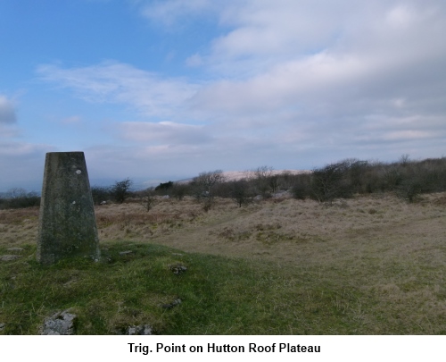 Trig. point on Hutton Roof plateau
