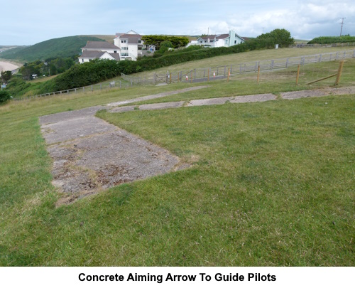 The concrete aiming arrow to guide wartime bomber pilots.