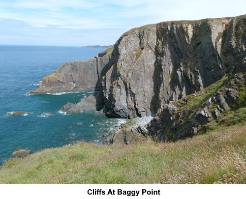 Cliffs at Baggy Point.