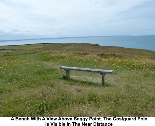 Bench with a good view above Baggy Point.