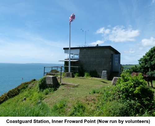 The coastguard station at Inner Froward Point, now run by volunteers.