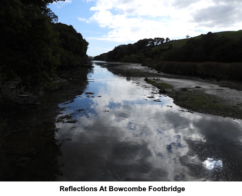 Reflections at Bowcombe footbridge.