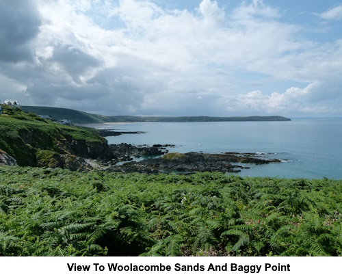 View to Woolacombe and Baggy Point.
