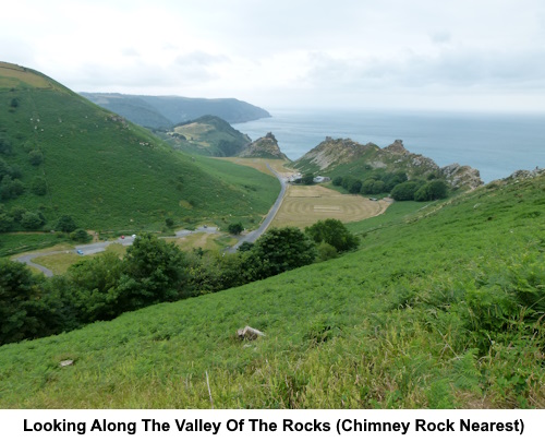 Looking along the Valley of Rocks