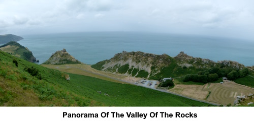 Panorama of the Valley of Rocks.