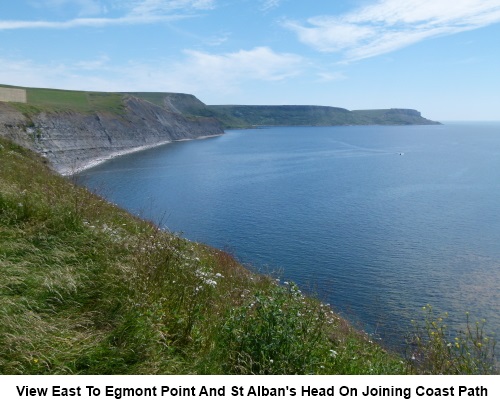 View east to Egmont Point and St Alban's Head