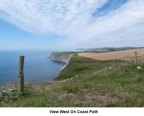 View west taken on the coast path
