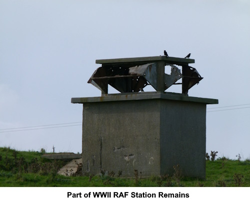 Part of the remains of the RAF station.
