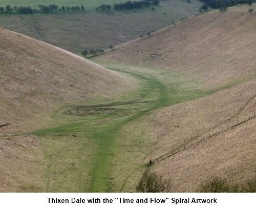 Thixendale with the Time and Flow spiral artwork