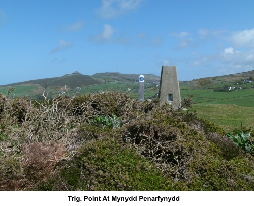 Trig point at Mynydd Penarfynydd