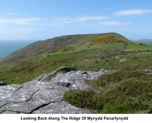 View along the ridge at Mynydd Penarfynydd