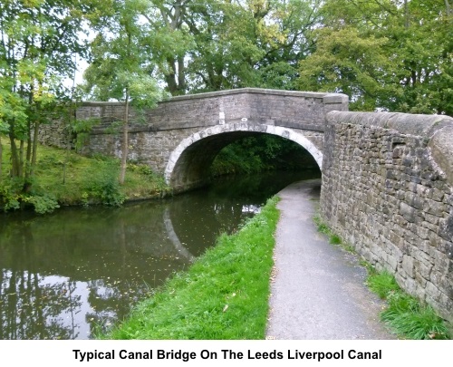 Typical canal bridge on the Leeds Liverpool canal