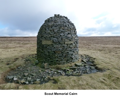 Scout Memorial cairn on Pendle Hill