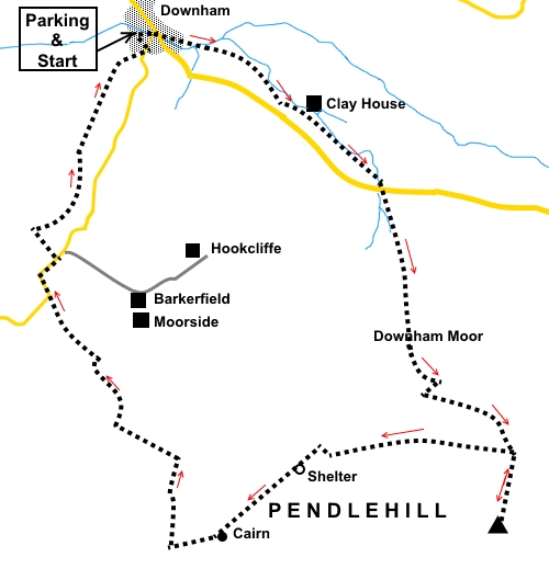 Pendle Hill walk from Downham
