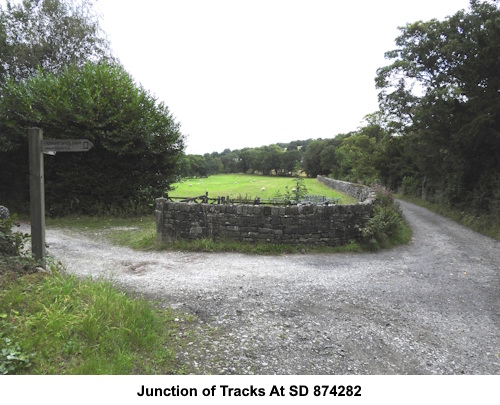 Junction of tracks at SD 874282.