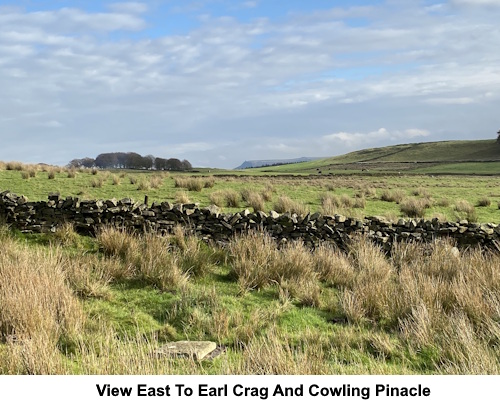 Looking East to Earl Crag and Cowling pinacle.