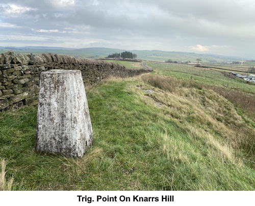 The trig. point on Knarrs Hill.