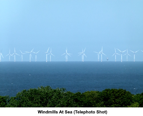 Windmills at sea.