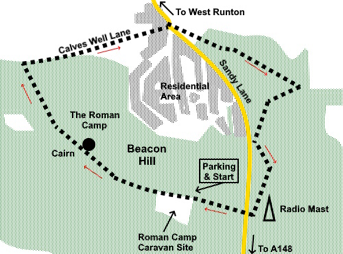 Beacon Hill walk Sketch map.