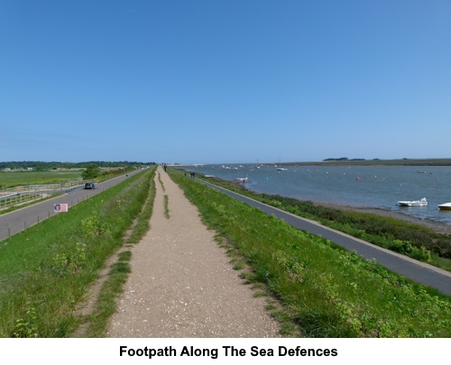 Footpath along the dea defences.