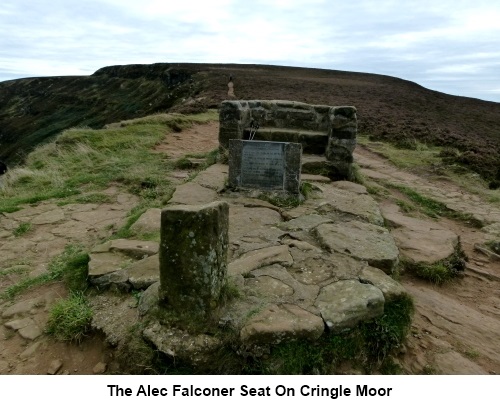 The Alec Falconer seat on Cringle Moor.