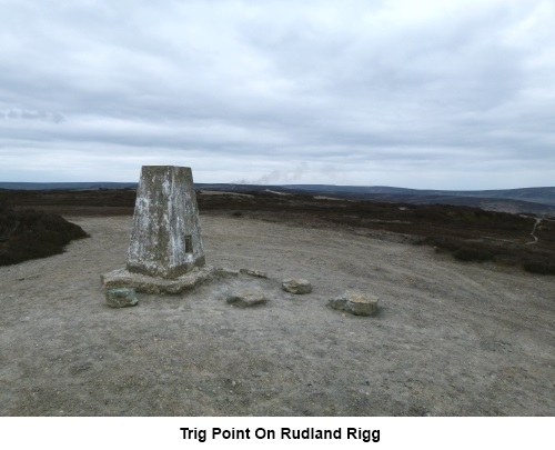 The trig. point on Rudland Rigg