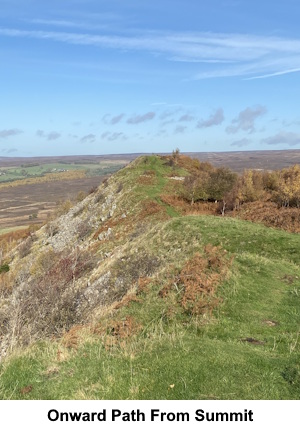 The onward path from the summit.