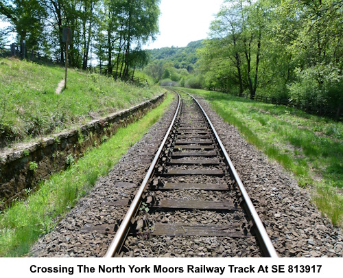 Crossing the North York Moors Railway.