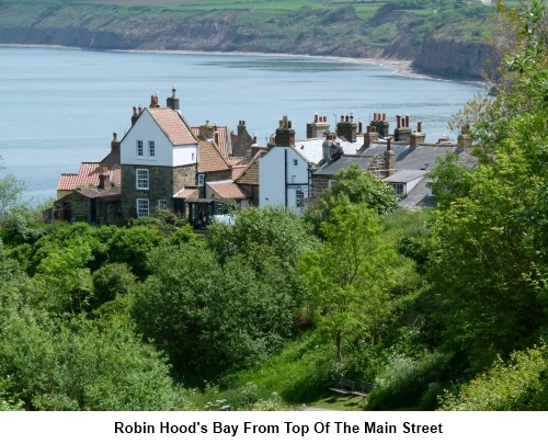 Robin Hood's Bay from the top of the main street.