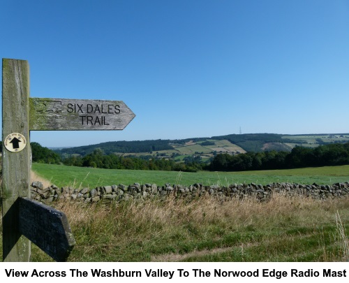 A view across the Washburn Valley to the Norwood Edge radio mast.